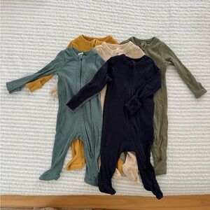 Old Navy Ribbed Footie One Pieces